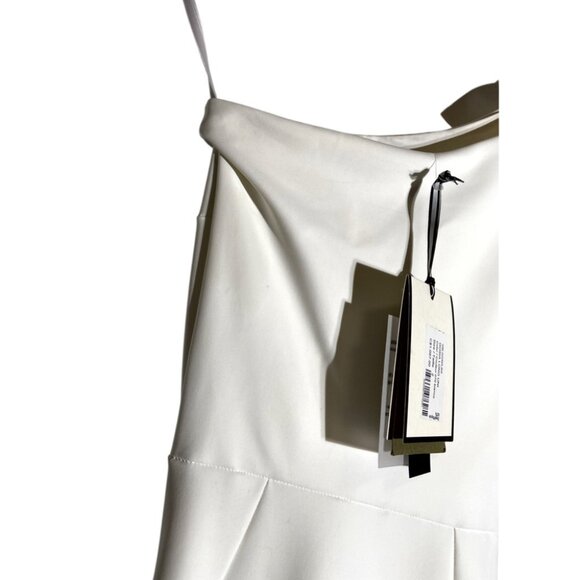 NWT Chiara Boni La Petite Robe Gosia One-Shoulder Gown in White Size 2 - Picture 12 of 13